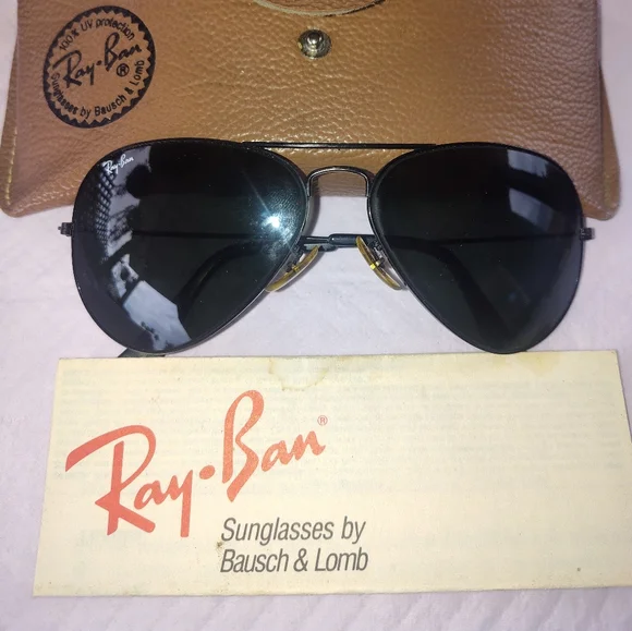 Vintage 80's RAY BAN AVIATORS - Picture 1 of 4